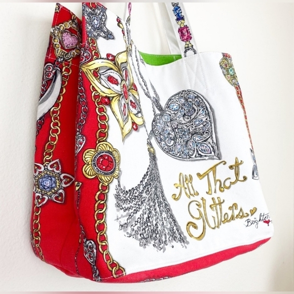 Brighton All That Glitters Canvas Tote In Multicolor - Picture 5 of 16